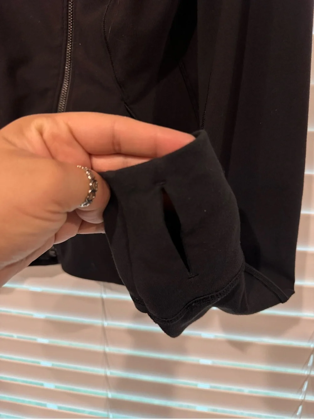 lululemon athletica Black Asymmetric Zip Utility Jacket